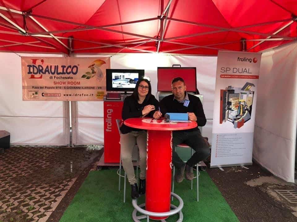 Emanuele Fochesato e Daniela Goffredo in fiera dell'idraulica